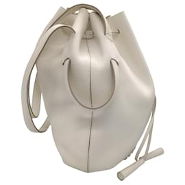 Autre Marque-Borsa a secchiello con coulisse in pelle bianca di Tod's-Bianco