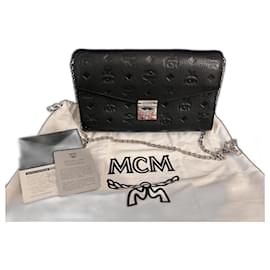 MCM-MCM Medium Millie in Monogramm Schwarz-Schwarz,Silber Hardware