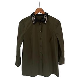 Prada Hemd aus Baumwolle Khaki Khaki