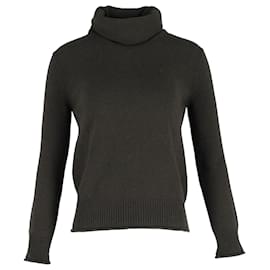 Nina Ricci-Nina Ricci Turtleneck Open-Back Sweater in Grey Wool-Grey