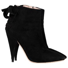 Bottines Miu Miu en daim noir Noir