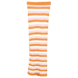 Autre Marque-Jupe longue tricotée Dodo Bar Or rayée en coton multicolore-Autre,Imprimé python