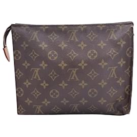 Louis Vuitton-Louis Vuitton Pochette MM aus braunem beschichtetem Canvas-Braun