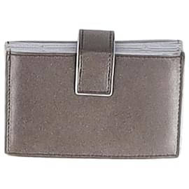 Fendi-Fendi Card Holder in Taupe Leather-Brown