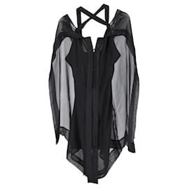 Stella Mc Cartney-Mini-robe Stella McCartney en soie noire-Noir