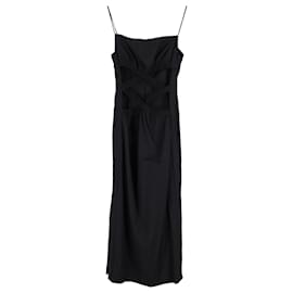 Autre Marque-Christopher Esber Cutout Maxi Dress in Black Wool-Black