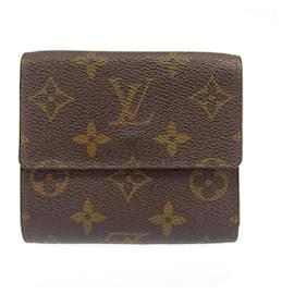 Louis Vuitton-Louis Vuitton Monogram Porte Monnaie Billet Carte Cartera de crédito Cartera corta de lona M61652 en buen estado-Otro
