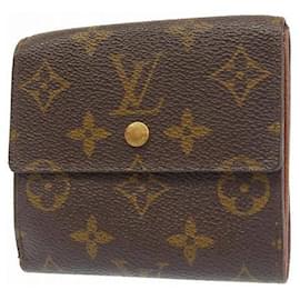 Louis Vuitton-Louis Vuitton Monogramm Porte Monnaie Billet Carte Kredit Geldbörse Canvas Kurze Geldbörse M61652 in guter Kondition-Andere