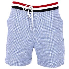 Thom Browne Drawstring Tweed Shorts in Light Blue Cotton Blue Light blue