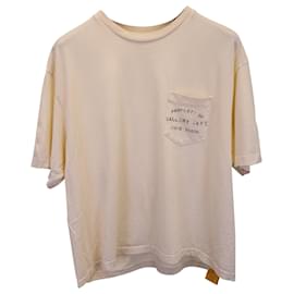 Autre Marque-Dipartimento Galleria. T-shirt con stampa logo in cotone color crema-Bianco,Crudo