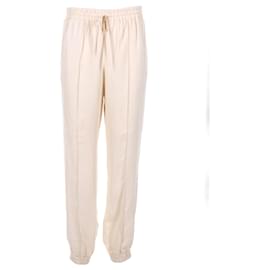 Jil Sander-Jil Sander Drawstring Pants in Ecru Satin-White,Cream