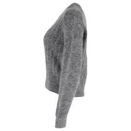 Acne-Acne Studios Long Sleeve Sweater in Grey Mohair-Grey