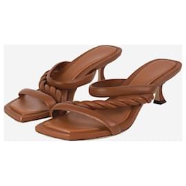 Jimmy Choo-Brown woven-strap sandals - size EU 40-Brown