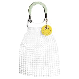 Autre Marque-White woven top handle bag-White