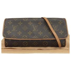 Louis Vuitton-Louis Vuitton Pochette Twin GM Canvas Shoulder Bag M51852 in fair condition-Other