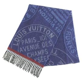 Louis Vuitton-Louis Vuitton Scarf Trunks Stamps Canvas Scarf M78528 in excellent condition-Other