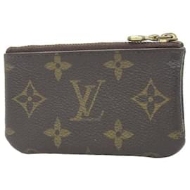 Louis Vuitton-Louis Vuitton Pochette Cle Canvas Coin Case M62650 em boas condições-Outro