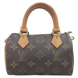 Louis Vuitton-Louis Vuitton Mini Speedy Canvas Handbag M41534 in fair condition-Other