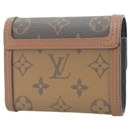 Louis Vuitton-Louis Vuitton Portefeuille Dauphine Kompakte Geldbörse Canvas Kurze Geldbörse M68725 in gutem Zustand-Andere