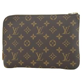 Louis Vuitton-Etui Voyage PM in ottime condizioni-Marrone