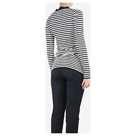 Proenza Schouler-Black and white striped ribbed cardigan - size S-Black