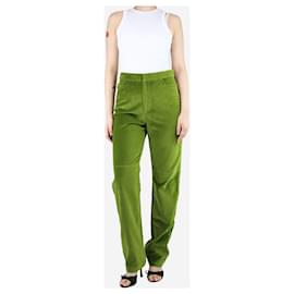 Autre Marque-Pantaloni in velluto verde - taglia M-Verde