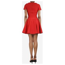 Alaïa-Red knit boat neck dress - size UK 10-Red