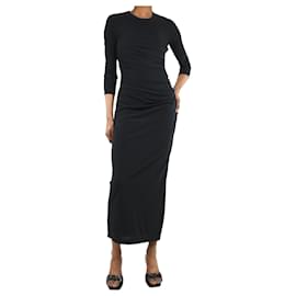 Helmut Lang-Vestido maxi franzido preto - tamanho S-Preto