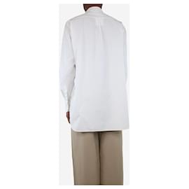 Céline-Camisa longa branca de algodão - tamanho UK 6-Branco