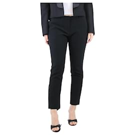 Altuzarra-Black buttoned hem tailored trousers - size UK 10-Black