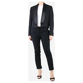 Altuzarra-Black buttoned hem tailored trousers - size UK 10-Black