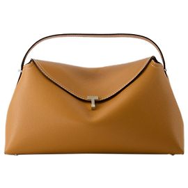 Totême T-Lock Top Handle Bag - Toteme - Leather - Tan Brown