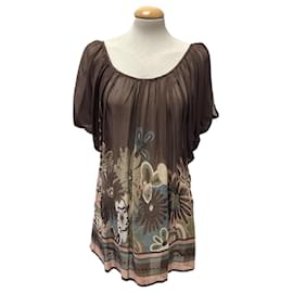 Autre Marque Blusón Multicolor Marrón Marrone