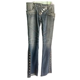 Jeans de talle baja de Balmain. Azul