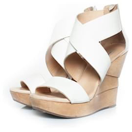 Autre Marque-Diane von Furstenberg, Sandale mit Opal-Keilabsatz-Weiß