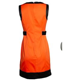 Karen Millen-Karen Millen, Um vestido de linha em laranja-Preto,Laranja