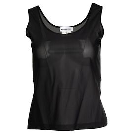 Thierry Mugler Mugler, Top trasparente in nero Nero