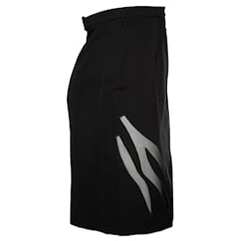 Thierry Mugler-Thierry Mugler, mini skirt with sheer details-Black