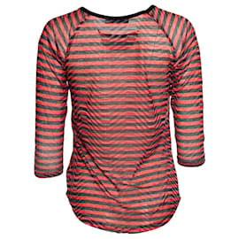 Autre Marque-CUSTO, camiseta de manga larga con pedrería-Negro,Roja,Naranja