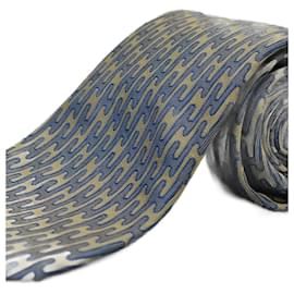 Hermès-Corbata Gris con Diseño-Grey