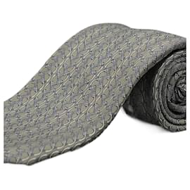 Hermès-Corbata Gris con Diseño-Grey