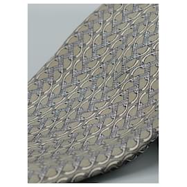 Hermès-Corbata Gris con Diseño-Grey