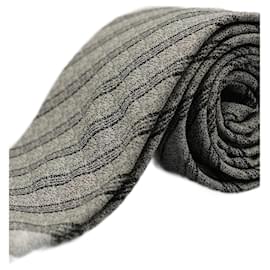Autre Marque Corbata Gris a Rayas Negras Gris