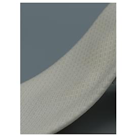 Autre Marque-Corbata Blanca com Design em Quadros-Branco