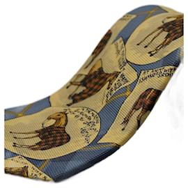 Façonnable Corbata con Diseños de Caballos Blu