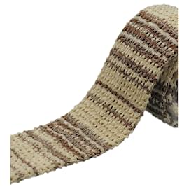 Autre Marque Corbata Beige e Marrone Beige