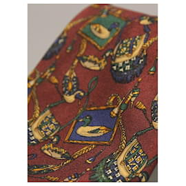 Longchamp-Corbata Marrón con Adornos-Brown