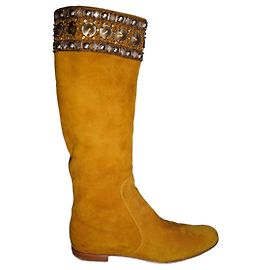 Giuseppe Zanotti Botas Altas con Pedrería Giallo
