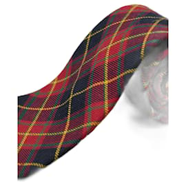 Façonnable-Corbata Tela Escocesa-Vermelho
