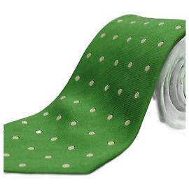 Ralph Lauren Corbata Verde con Puntos Blancos Verde